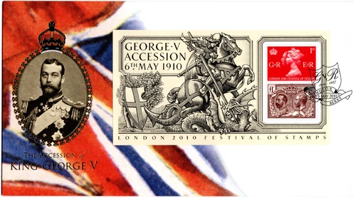 Great Britain 2010 Buckingham Series 4 Cover No. 8 - George V Accession Mini...