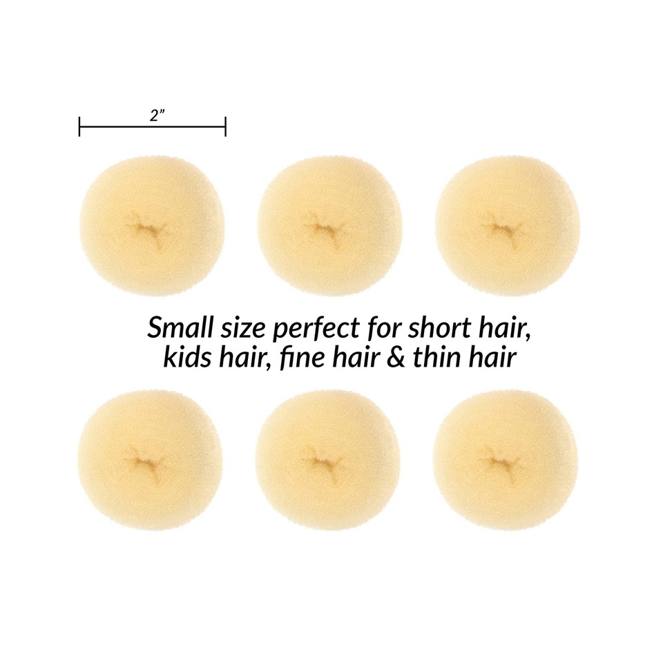 Styla Hair Small Donut Bun Maker for Kids' Ballet Buns Sock Buns and