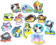 Shark Tale Stickers 2004 - Complete Set of 14 Vending Stickers - RARE
