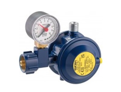 GOK Gasregler EN61-DS 1,5kg/h 30mbar KLF x G1/4LH-KN-90G UED