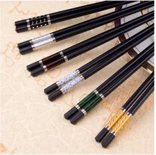 6 Pairs/box Alloy Home Chinese Chopsticks Tableware Set High Quality Gifts 243mm