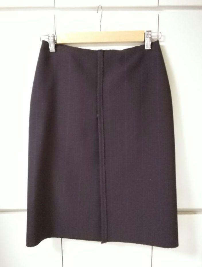 PRADA シルクスカート ボルドー　38サイズ PRADA Prada 38m Bordeaux Blue Check Pattern KneeLength Skirt