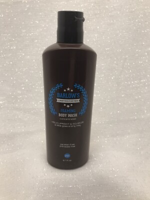 Barlow s Crafted For Men Foaming Body Wash Concentrated Fresh Scent NEW