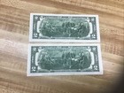 Set Of Two Sequence 2 dollar bills  2017 series A,uncirculated — photo 2