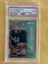 PSA 9 Kevin Durant 2019-20 Prizm Green NBA Finalists #2 - Warriors
