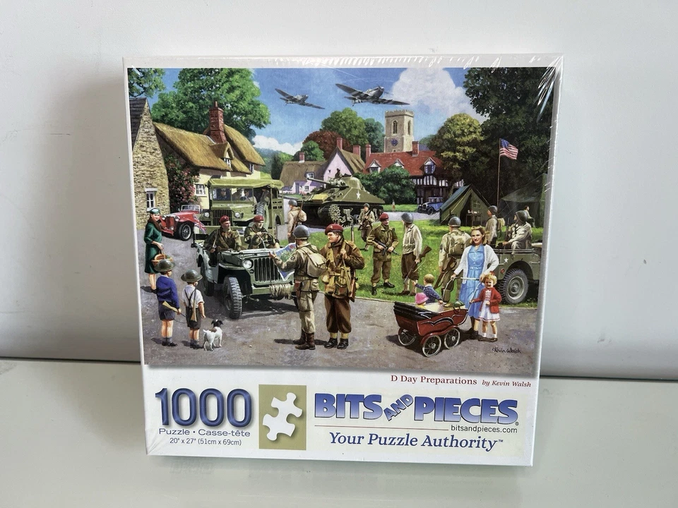 Bits & Pieces D Day Preparations War Jigsaw Puzzle 1000 Piece New Sealed 20 x 27 Foto 2 de 4