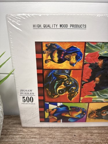 500 Piece Dachshund Puzzle, High Quality Wooden Puzzle- NIB FACTORY SEALED - Picture 3 of 5