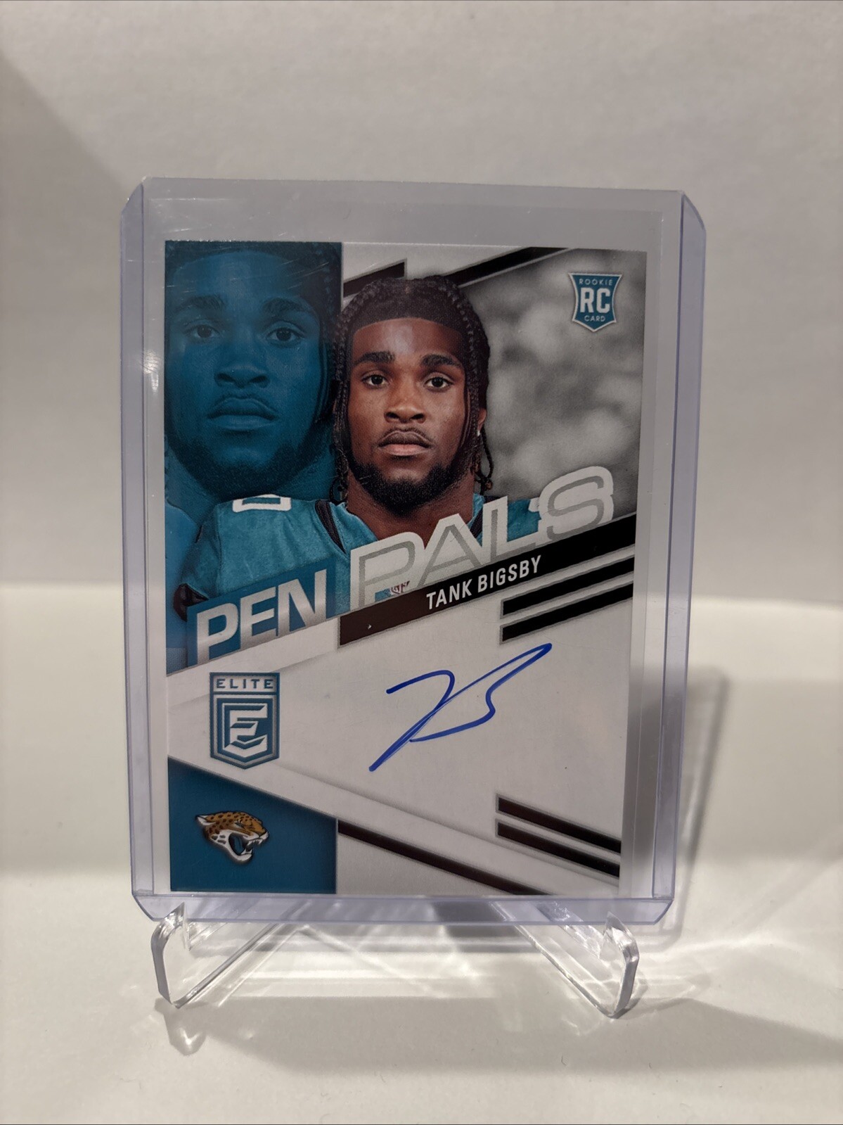 2023 Donruss Elite Tank Bigsby Pen Pals Auto Blue Ink SP Jaguars