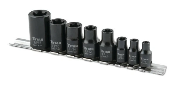 Titan 17418 8 Piece External TORX Plus Socket Set