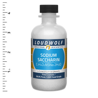 Sodium Saccharin 4 Oz USP Food Grade Fine Crystals USA SELLER