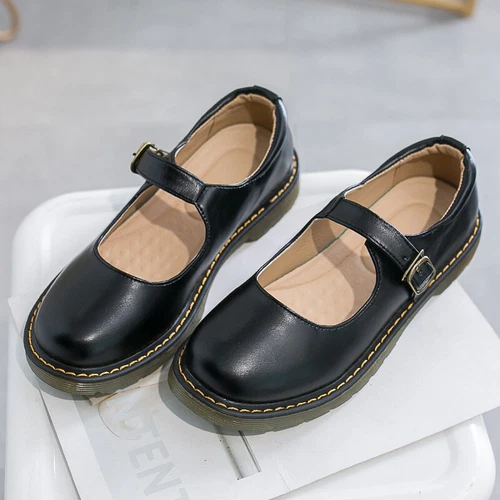 Damen Flats Shoes Round Toe Low Heel Oxfords Ankle Strap Preppy Style Mary Jane - Bild 11 von 22