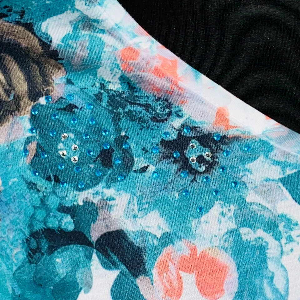 Top Breckinridge Mujer Mujer Pequeña S Poliéster Turquesa Estampado Abstracto Foto 4 de 4