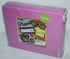 PLANET SNOOZE TWIN SHEET BED SET PINK COTTON RICH 3 PIECE BEDSHEET SET