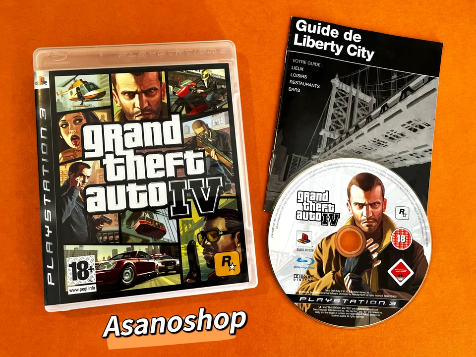 GTA4 Grand Theft Auto IV Sony PlayStation 3 SONY PS3 - sans carte - Photo 1/2