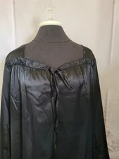 Victorian Trading Vivian 3X Eyelash Lace Black Chemise Nightgown 41B