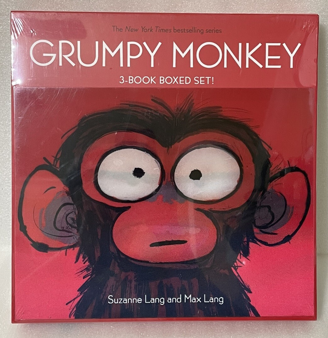 Grumpy Monkey 3-Book Boxed Set by Suzanne Lang and Mark Lang NEW