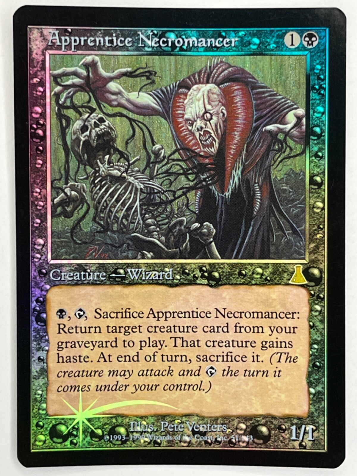 MTG Foil 1X Apprentice Necromancer X1 Urza's Destiny Magic - LP