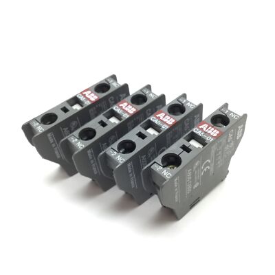 Lot of 4 ABB CA5-01 Auxiliary Contact Block, Normally Closed, 600VAC, 6A