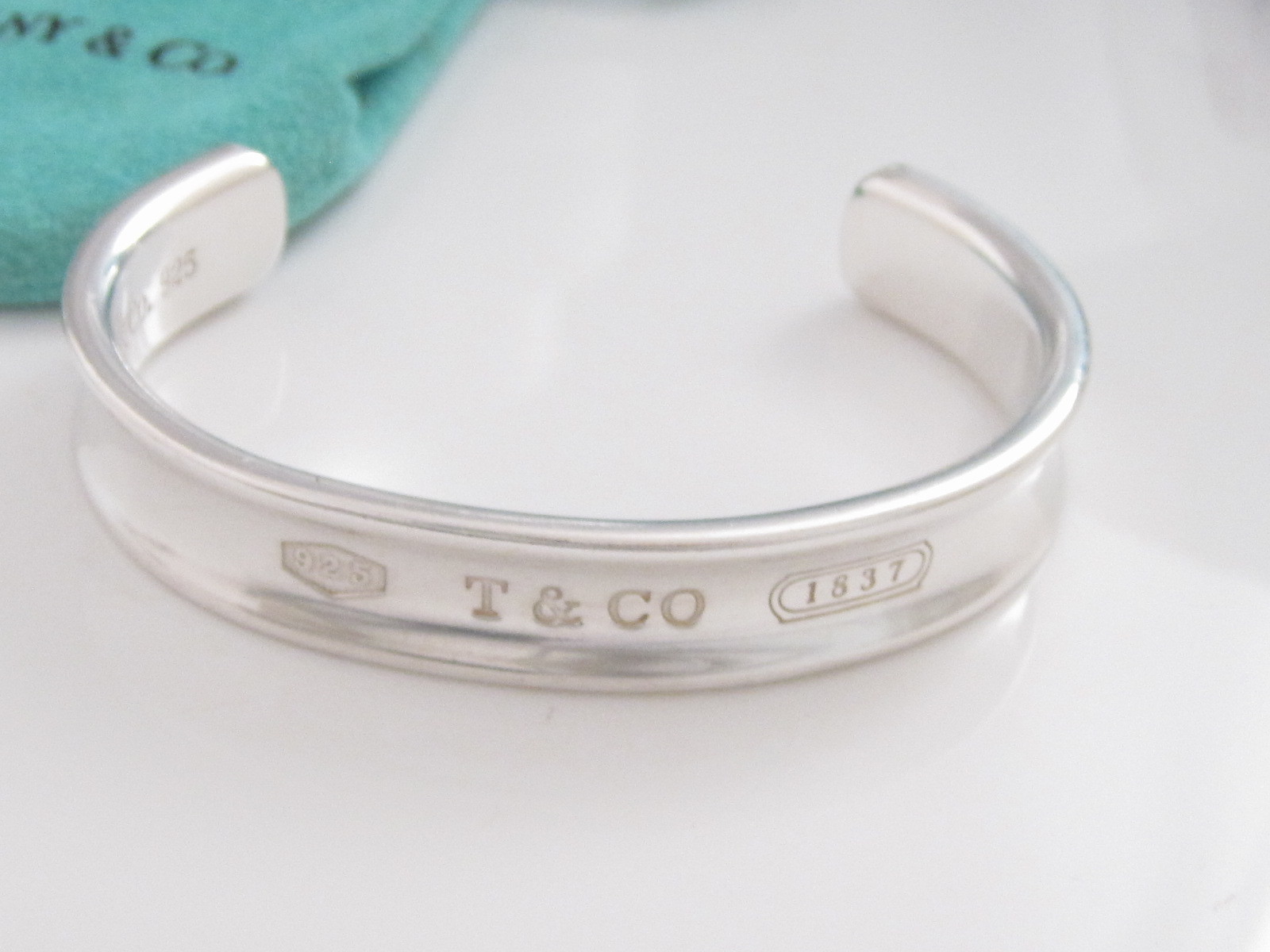 AUTH TIFFANY \u0026 CO SILVER MEN 1837 CUFF 
