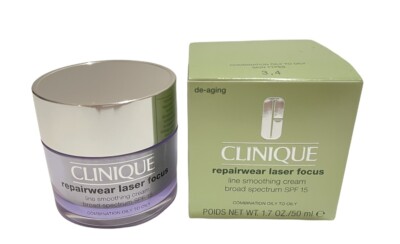 Clinique Repairwear Laser Focus Line Smoothing Cream SPF15 1.7oz NIB