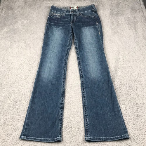 Ariat REAL Jeans Damen 28R Stone Wash Bootcut ausgestellt Western Denim Cowgirl