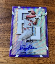 2021 LEAF PERFECT GAME METAL PURPLE WAVE DOM HELLMAN AUTO 8/8