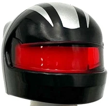 Lego New Black Minifigure Headgear Helmet Formula 1 Molded Trans-Red Visor Part