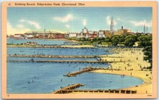 Postcard - Bathing Beach, Edgewater Park - Cleveland, Ohio