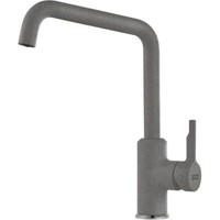 Franke Messing Hochdruck Armatur, Wasserhahn Urban U Festauslauf Steingrau Seite