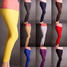 Women's Basic Leggings Stretch Full Length Seamless Footless Regular/Plus one sz