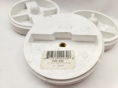 LOT OF 3 Countersunk 3" Cleanout Plug with Insert,PartNo P49930 JonesStephens - Picture 2 of 4