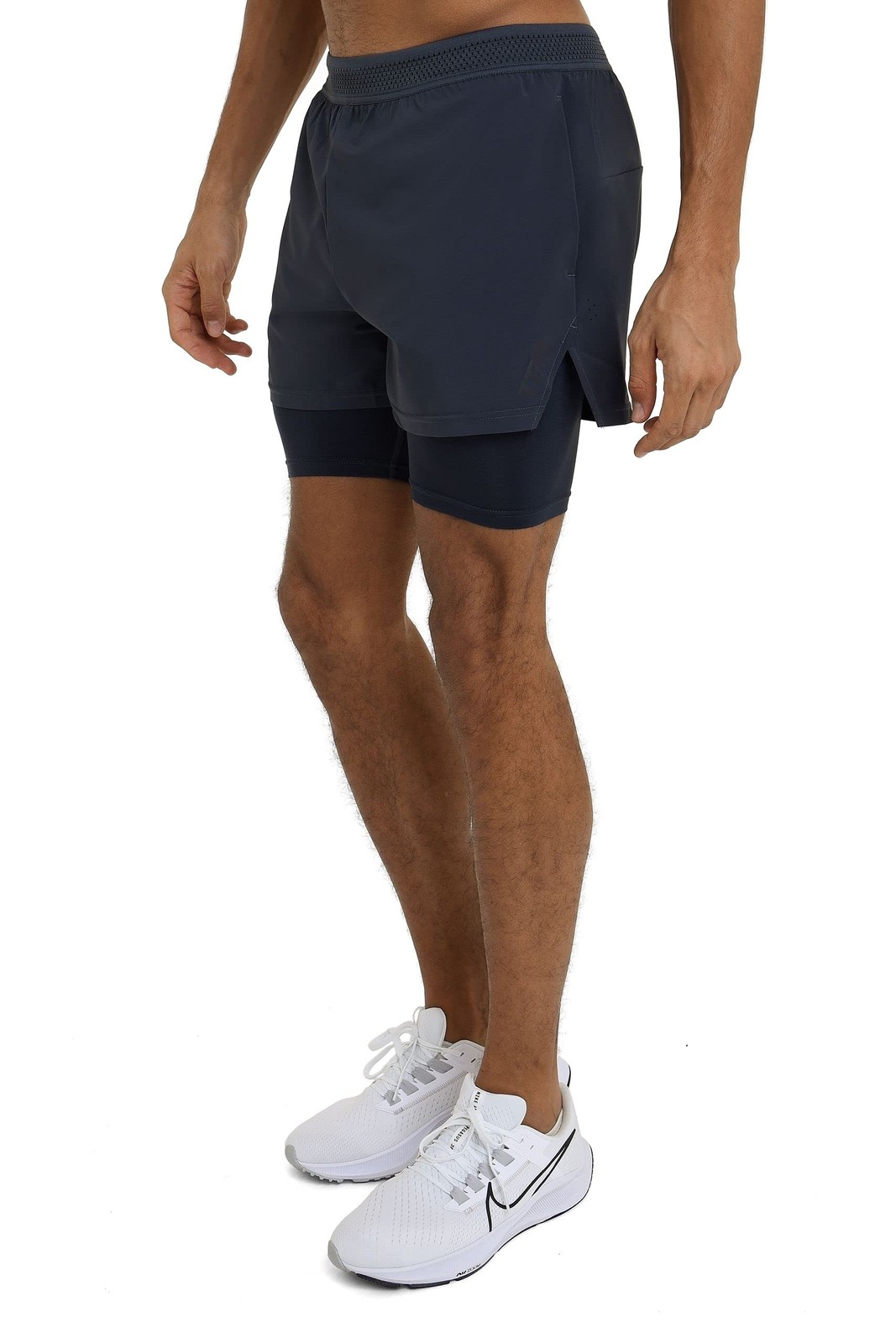 TCA 2-en-1 Pantalones Cortos de Running con Bolsillos de Cremallera para Hombre