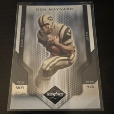 Donruss Leaf Limited 2007 Don Maynard Jets Serial #123/249 Football Card