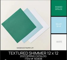 Stampin' Up 12 x 12 Textured Shimmer Paper NEW  Surprise Bonus