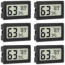 Mini Digital Thermometer Hygrometer 6 Pack
