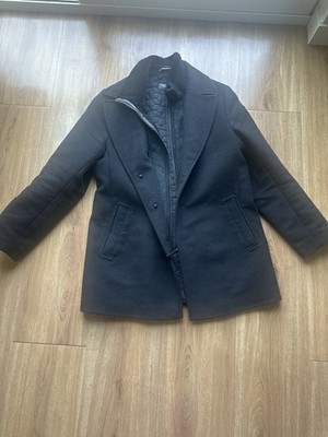 Men s Mackage Wool Coat with Removable Shearling Insert  Size 42