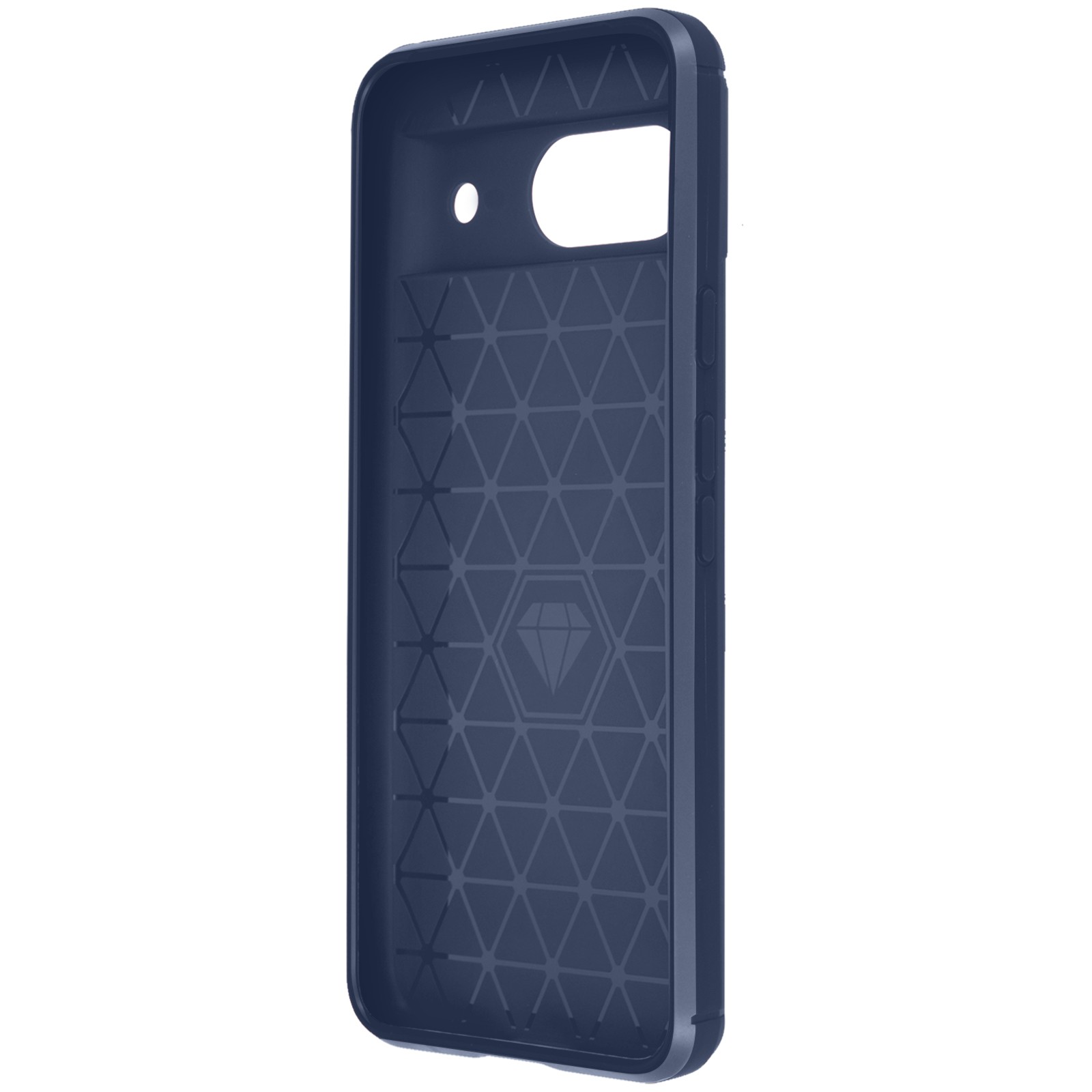 Coque Pixel 8a en silicone brossé bleu nuit premium - 2