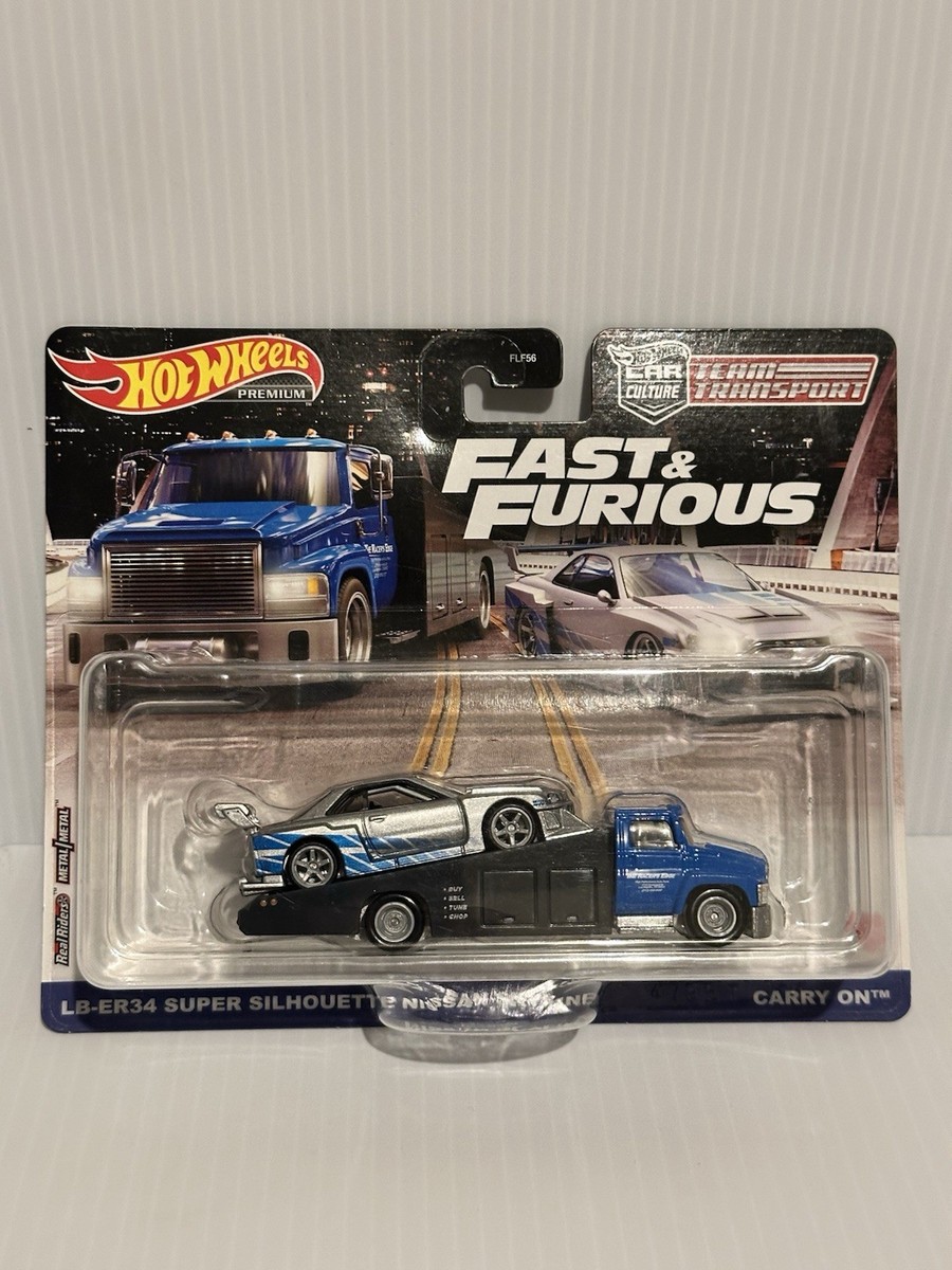 Hot Wheels Premium Team Transport Fast And Furious Skyline LB-ER34