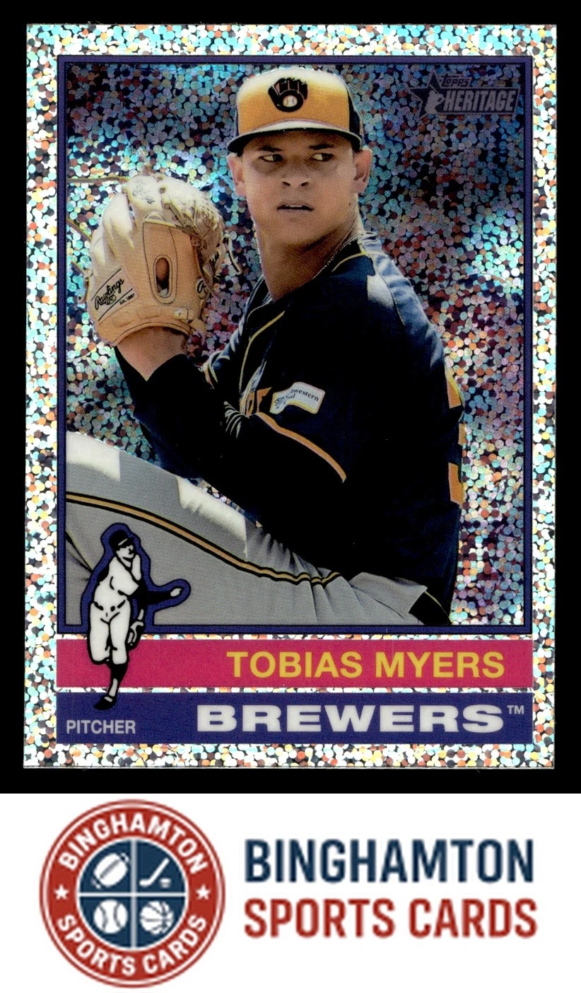 2025 Topps Heritage #137 Tobias Myers Chrome Silver Sparkle Refractor