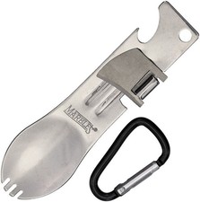 Marbles Campers Best Friend 1pc Spork Can Opener Bottle Opener Carabiner Clip Marbles Campers Best Friend 1pc Spork Can Opener Bottle Opener Carabiner Clip