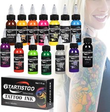 14 Colors Tattoo Ink Set 1oz 30ml Professional Vegan-Friendly Pigment Tattoo