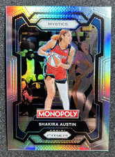 2024 Panini Prizm Monopoly WNBA #3 Shakira Austin Light Blue Prizm #/199 Mystics