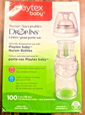 Playtex Drop-ins Baby Nurser Bottles Liners 4 Oz. 100 Count Pre-Sterilized NEW