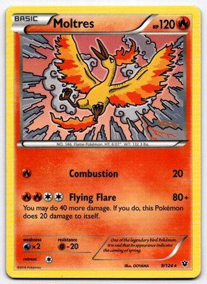 Moltres -  9/124 FCO Rare XY - Fates Collide LP