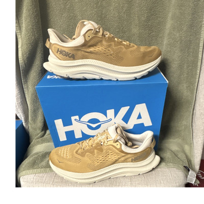 Hoka One One Kawana 2 Wheat Oat Milk Men's Athletic Sneakers Jacquard