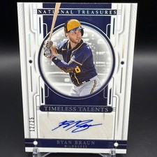 Ryan Braun 2024 National Treasures #TTS-RB  Timeless Talents Signatures 12/25