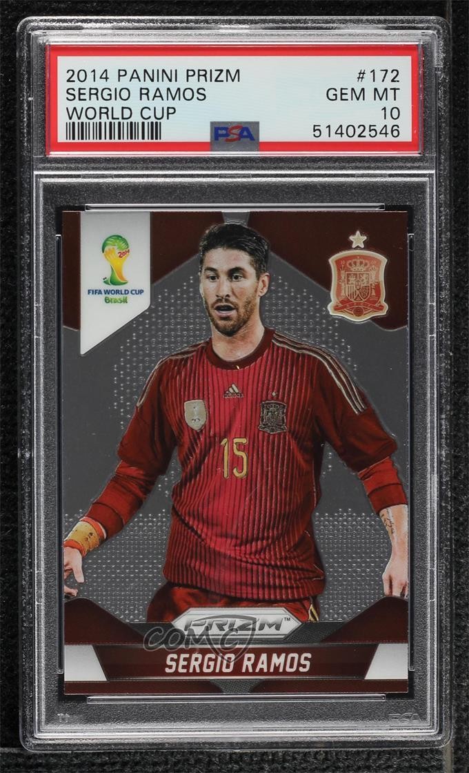2014 Panini Prizm World Cup Sergio Ramos #172 PSA 10 GEM MT 0g95