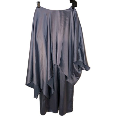 Barbra Katz Dress Posh Couture Satin Coctail Size L Large Blue Steel New Tags 
