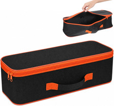 Tool Bag with Zipper, 16" Utility Wide Mouth Waterproof Oxford Tool Pouch, Open