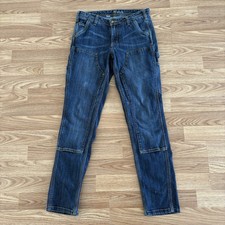2015 Carhartt Double Knee 100654 485 Slim Fit Blue Denim Jeans Women s 4